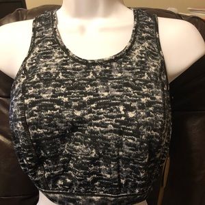 Women's Black and White Sports Bra